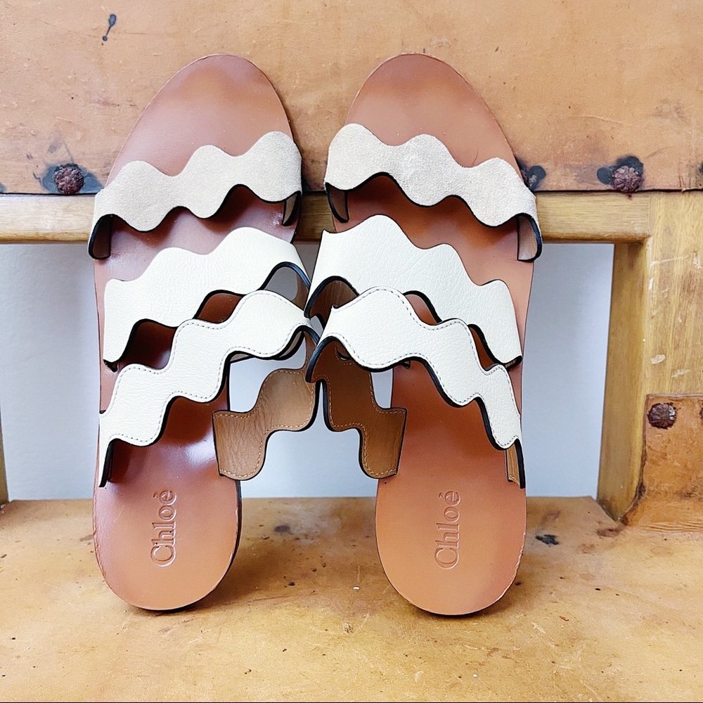 Chloe ‘Lauren’ scalloped sandal